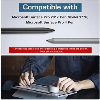 комплект накрайници за стилуса 3шт за Microsoft Surface Pro 7 6 5 Комплекта Сменяеми накрайници за пера Изображение