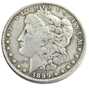 Монета-копие от Morgan Dollar 1899 г. съобщение със сребърно покритие Изображение