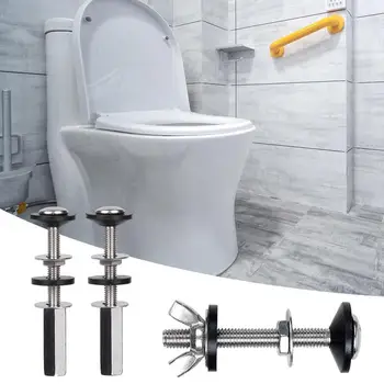 Винтове за седалката на тоалетната чиния, орех, Шапка, гайки за закрепване кабина, Монтажни комплекти за монтиране на глухи отвори, Универсални домакински аксесоари за баня Изображение
