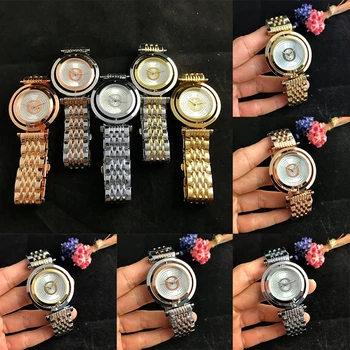 RLLEN Висококачествени оригинални 11 Модерен Бизнес и Ежедневни часовници за мъже и жени, Сдвоени часове, Благороден подарък на едро Изображение