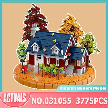 MORK Toys MOC Средновековна Есента на Винарната Модел със светлината 031055 Модулен Дом Образователни Строителни блокове Тухли, Подаръци за деца Изображение