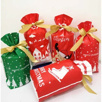 50 бр. Коледен подаръчен пакет бисквити, бонбони, Снежинки, Свеж пакет, ръчно изработени сапуни, чанта за съвсем малък за коледни новогодишни подаръци Изображение
