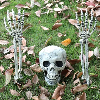 Хелоуин Скелет Реалистична Ръка На Зарове Украса На Парти За Хелоуин Духове Къща Подпори На Ужасите Домашен Двор Празнична Украса Изображение