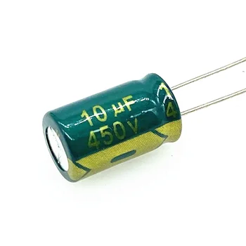 10 бр./лот 10 icf висока честота на низкоомный 450 В 10 icf алуминиеви електролитни кондензатори с размери 10 *17 mm 20% Изображение