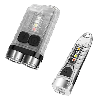 Мини прожектори-ключодържатели V3, 900LM USB-C Акумулаторна светодиодна светкавица на задния магнит, джобен фенер V1 IPX6 Изображение