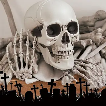 Реалистично украса във формата на скелет Реалистичен набор от костяшек за Призрачен Хелоуин подпори за обитаван от духове къща за украса на парти за продажба Изображение