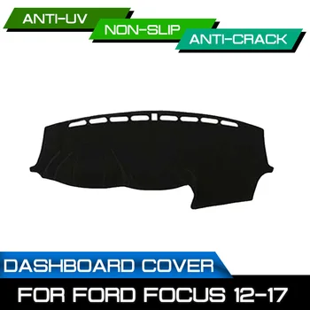 Подложка за арматурното табло на автомобила, мръсен нескользящий подложка за арматурното табло, козирка от ултравиолетови лъчи за Ford Focus 2012 2013 2014 2015 2016 2017 Изображение
