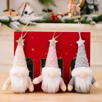 2023 Коледно Дърво Висящи Висулки Джудже Безлични Кукли на Дядо Коледа Весела Коледна Украса за Дома Коледен Подарък Навидад Ноел Изображение
