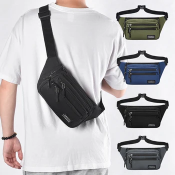 Водоустойчива спортна чанта-банан, поясная чанта с голям капацитет, устойчиво на надраскване Поясная чанта за мобилен телефон за състезания, спортни чанти Изображение
