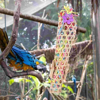 Декор Папагал играчка за Дъвчене САМ клетка за раздробяване на птиците окачени акрилни аксесоари за домашни любимци папагал Изображение