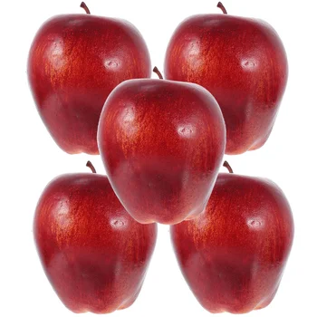 Симулация Модел На Червената Змия С Плодове Фалшиви Вкусни Ябълки Изкуствена Пяна Ресторант Дисплей Плодове Фалшиви Украшение Изображение