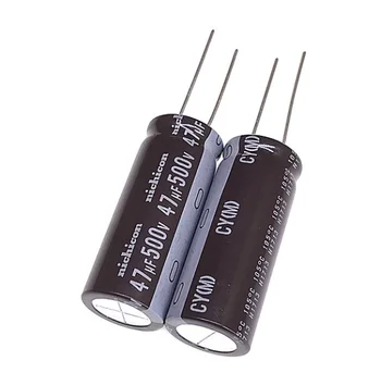 Оригинален нов електролитни кондензатори 47 uf 500 500V47UF 16x40 мм CY висока честота и дълъг експлоатационен срок Изображение