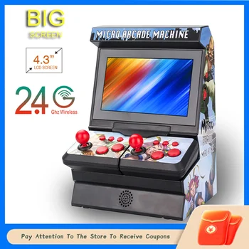 8-битов 4.3-инчов цветен екран с Висока разделителна способност, Безжичен Класически Аркаден автомат, 300 вградени 8-битови игри С поддръжка на Av-изхода Изображение
