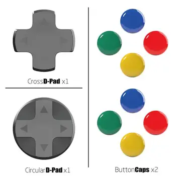 1 Комплект е Подходящ за ключа D-PAD Game Boy, цветна обвивка на бутона за цветните бутони GBC, набор от бутони за смяна на игри GBC, цвят направи си САМ Изображение