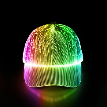 Гореща разпродажба, модерна спортна шапка с led подсветка, бейзболни шапки със светещи шапка Изображение