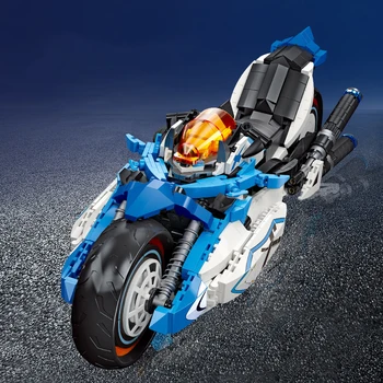 Тухла играчки, модел хай-тек КИБЕРАНГЕЛА за моторните състезания, градивните елементи на MOC направи си САМ Изображение