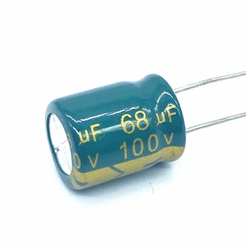 100 бр./лот 68 icf е 100 На 68 icf алуминиеви електролитни кондензатори размер 10X13 20% Изображение