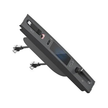 Прибиращ док-станция за бързо зарядно устройство PD USB хъб, автоаксесоари за модели 3/Y Изображение