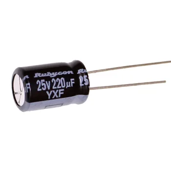 20PCS Електролитни кондензатори YXF Rubycon 220 icf 25 В Японски кондензатор 25V220UF 8X11.5 HE-висока честота Изображение
