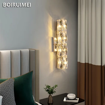 Скандинавски Crystal led монтиран на стената лампа, за Декорация на дома, Луксозни стенни аплици за прикроватной нощни шкафчета в спалнята, всекидневна, коридор, вътрешно осветление Luminaria Изображение
