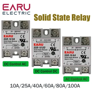 SSR-25DA SSR-40DA SSR-40AA SSR-40DD SSR 10A 25A 40A 60A 80A 100A DD DA AA solid state relay модул за тазова възпалителна болест-контрол на температурата Изображение