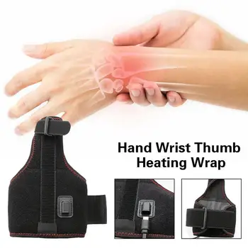Бандаж за карпалния тунел, самонагревающийся за подкрепа на палеца, Горещ компрес за лечение на артрит, тендинита, навяхвания Изображение