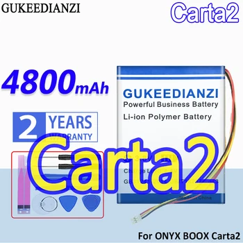 Батерия GUKEEDIANZI Висок капацитет Carta 2 4800 mah За ONYX BOOX Carta2/Caesar II C67ML, Батерия за електронни книги, 3-кабелен щепсел + инструменти Изображение