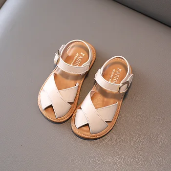 Хубава и здрава детски обувки Летни нови плажни Сандали за момичета Мека подметка, Удобни Модни устойчива на плъзгане Изображение