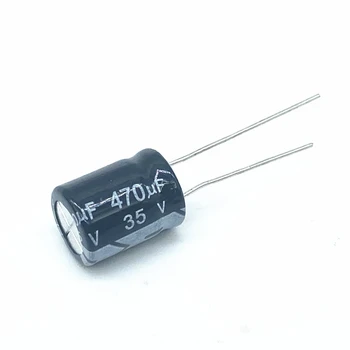 10ШТ Високо качество 35V470UF 10 * 13 mm 470 uf 35V 10 * 13 Електролитни кондензатори Изображение