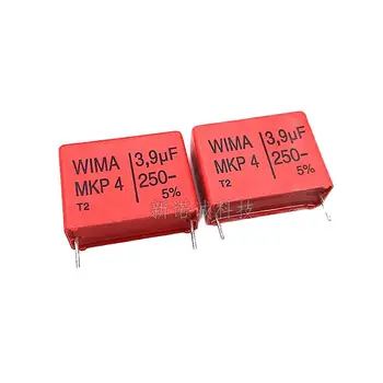 10 бр./WIMA 250 395 3,9 ICF 250 В 3U9 MKP4 Разстояние между контактите 27,5 Аудио кондензатор Изображение
