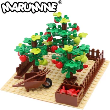 Marumine MOC City Строителни Блокове Градински Ферма Apple Manor Тухлена Модел комплект Конструктори Творчески играчки, резервни Части, Аксесоари Комплект 
