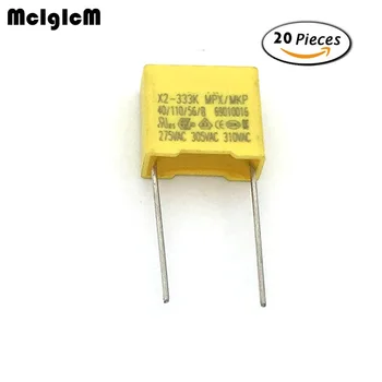 MCIGICM 20pcs кондензатор X2 кондензатор 275 ac X2 Кондензатор от полипропиленова тъкан 0,033 icf 33nF Стъпка 10 мм Изображение