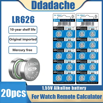 20pcs AG4 377A LR626 SR626SW 100% Оригинална бутон батерии за часовник Електронен с часовников механизъм Подаръци Изображение