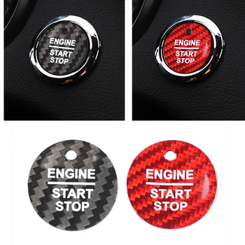Капачка бутон на двигателя от въглеродни влакна черен цвят за Ford F150 Explorer Mondeo 2016-18 Изображение