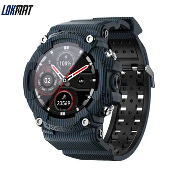 Умен часовник LOKMAT New ATTACK 3 Sport С поддръжка на Bluetooth разговори, Фитнес тракер, Дистанционно управление, Набиране, Сензорен екран, Умни часовници Изображение
