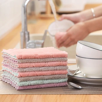 Супер Впитывающая двупластова кърпа за миене на Инструменти и Домакински чиста кърпа за кухня Директно доставка Изображение