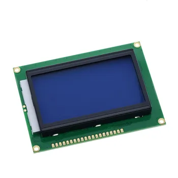 LCD модул със синьо-зелен екран за Arduino 12864 с паралелен сериен порт 5, LCD дисплей с подсветка Изображение