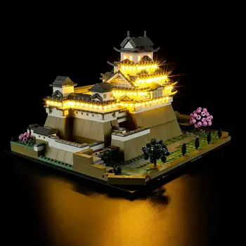 Led лампа Hprosper за архитектура 21060, строителните блокове на замъка Himeji с батерии отделение, играчка подарък (модел в комплекта не са включени) Изображение