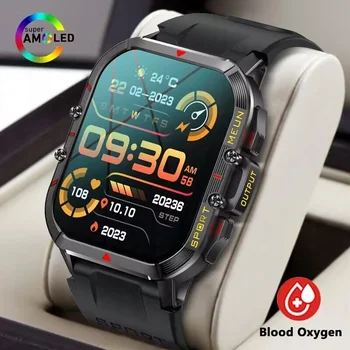 2023 Новите смарт часовници с Bluetooth-разговори, водоустойчив Мъжки Спортни часовници на открито, Фитнес тракер, монитор здраве, мъжки умни часовници за Android и IOS Изображение