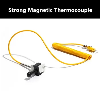 Силна магнитна термопара, квадратен магнитен датчик на температурата на лагер, жълт мъжки тип K, за магнитен уред Изображение
