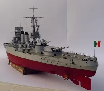 1:200 Кралския Италиански флот Conte di Cavour Dreadnought Набор от Хартиени модели ръчно изработени играчки-пъзели Изображение