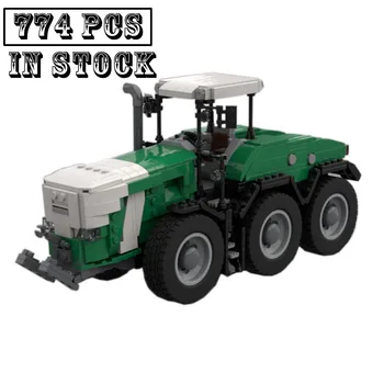 Нов корпус на селскостопански трактори IH, градивен елемент на MOC-83784, играчка модел камион, подаръци за рожден ден Изображение