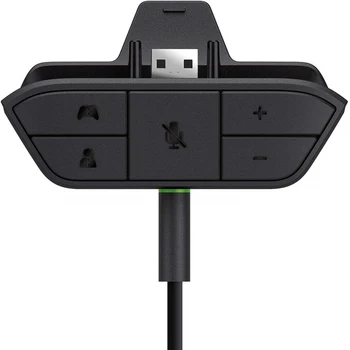 Адаптер за стереогарнитуры, регулатор на баланса на звука, адаптер за слушалки, аудио жак 3.5 мм за безжичен гейминг контролер за Xbox One Изображение