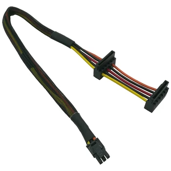 Захранващ кабел за твърд диск SATA Правоъгълен SATA 15 Pin X2 към адаптер Mini 6 Pin ATX за Dell Inspiron 3653 серия 3650, съвместим Изображение