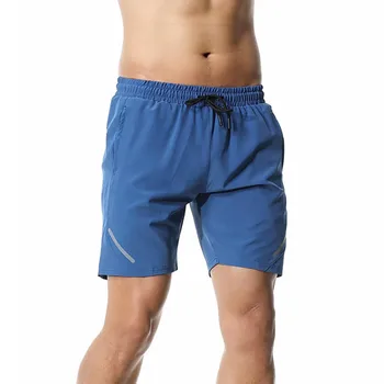 Мъжки спортни шорти, Монофонични Директен модел, Свободен Вид, Летни Ежедневни панталони с еластичен колан и завязками, Панталони за бягане За мъже Изображение