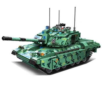 Военни танкове Серия градивните елементи на Немски тежък танк Войници WW2 Тухли Армия Деца Детски играчки, Подаръци Изображение