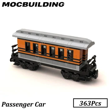 Модел на пътнически вагон, железопътни аксесоари, градивните елементи на MOC, Тухлени играчки, Строителен подарък за деца, подарък за Коледа Изображение