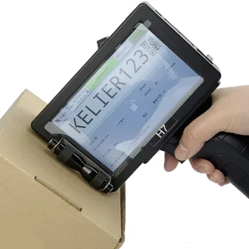 Портативен Ръчен мастилено-струен принтер Kelier H7 Handjet за пластмаса, картон, метал Изображение
