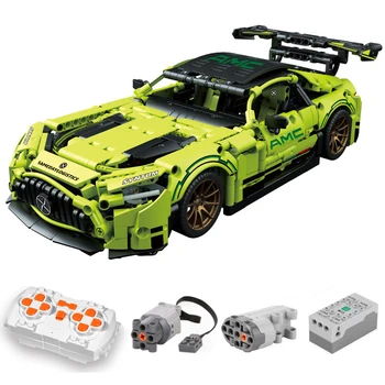 1:14 AMG GT Техническа Радиоуправляемая Модел Автомобил Строителен Проект за Възрастни Изграждане на детски Играчки с Дистанционно Управление за Деца Суперавтомобил Тухли Подарък Изображение