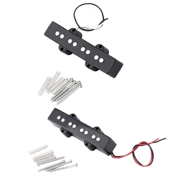 Професионален електрически бас звукосниматель отворен тип с тихо мост За 4-струнен джаз бас Jb Style, черен (95X18,3 мм, с 92X18,3 мм) Изображение